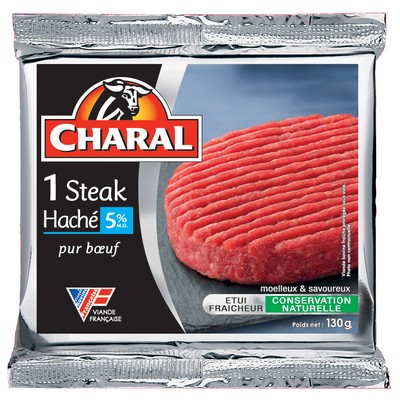Charal Ground Beef Steak 5% Fat 130g VBF