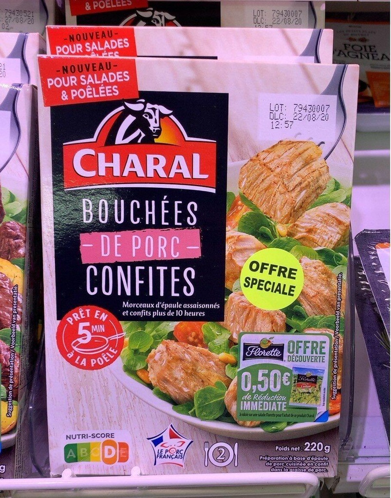 BOUCHEES CONFITES PORC 220G VPF