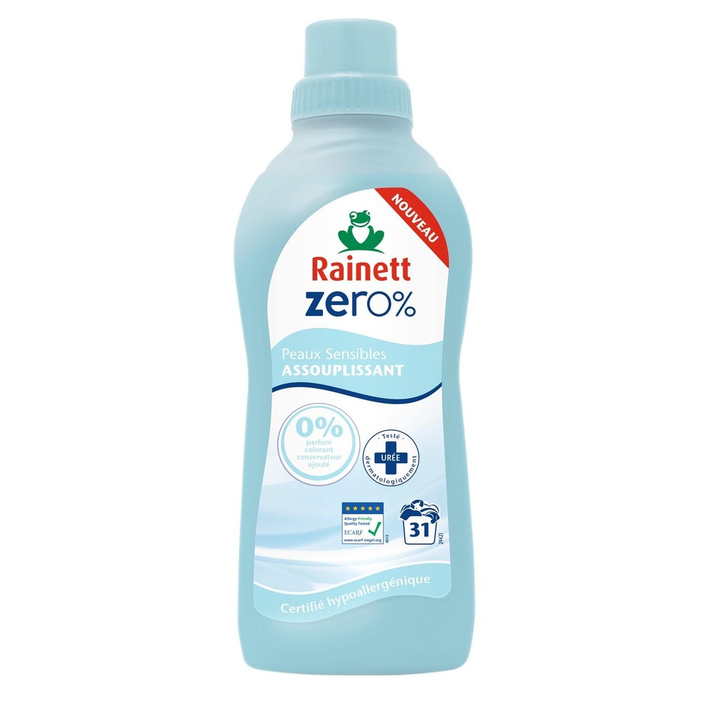 Rainett Zero% Assouplissant Ecologique 750 ml - 31 lavages