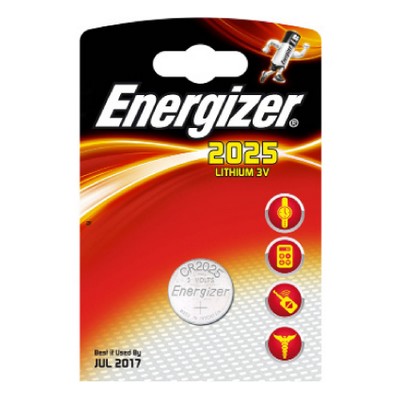 Pile bouton Energizer Lithium 2025, pack de 2