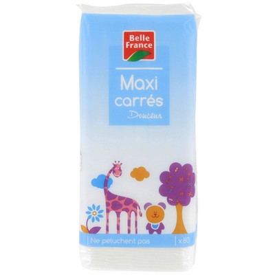 Coton maxi carré douceur x80 sachet