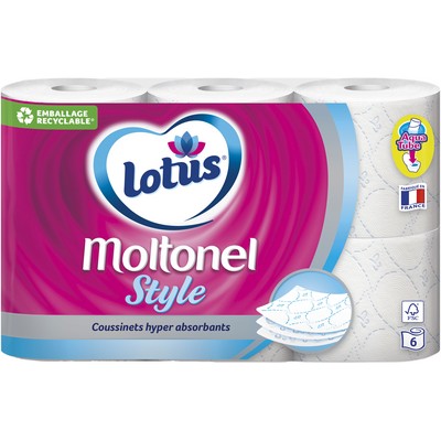 Papier toilette Lotus Moltonel Style x6