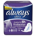 Always Ultra Jour Serviettes Long (Taille 2) Ailettes 12 Serviettes