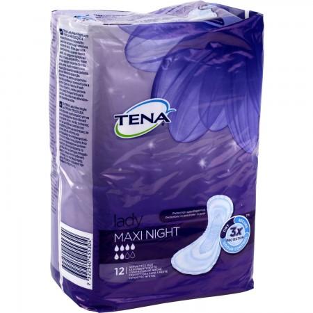 Serviettes TENA Discreet Protect+ Maxi Night x12