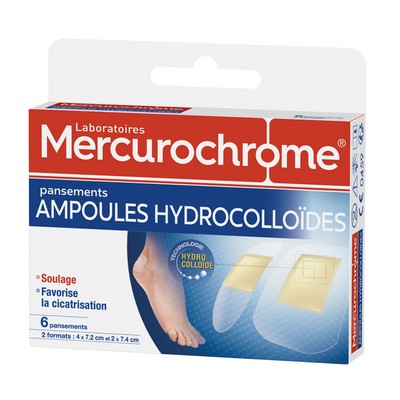 PANSEMENTS AMPOULES HYDROCOLLOIDES, 6 unités
