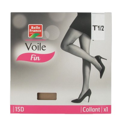 COLLANT VOILE ELASTHANNE 15DEN NATUREL 1/2S
