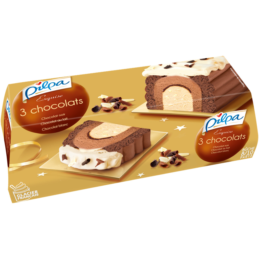 Bûche Pilpa Exquise 3 Chocolats