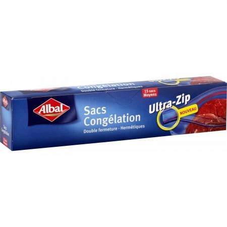 Sacs Congélation Ultra Zip Fermeture Zip 3L x15 ALBAL