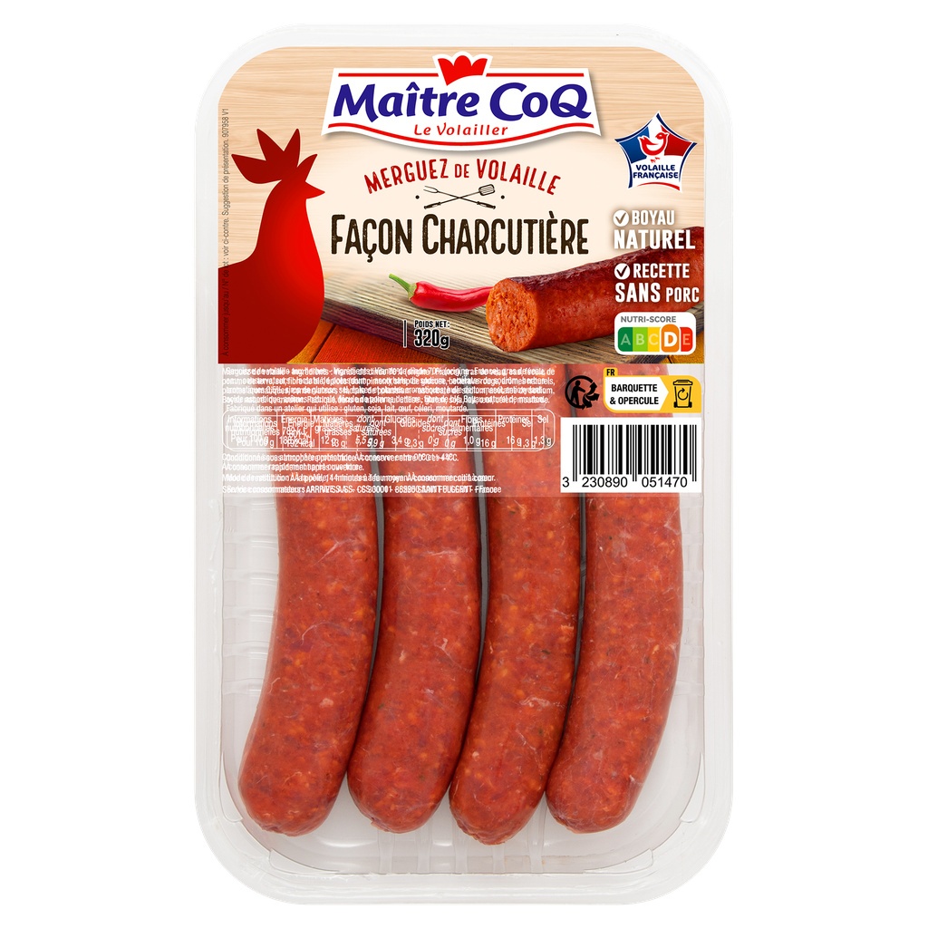 SAUCIS.VOLAIL MERGUEZ320G