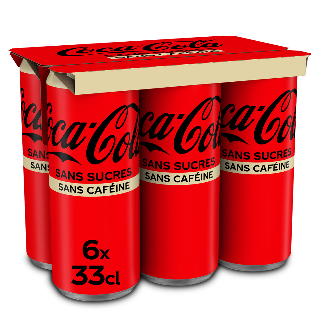 Coca-Cola Sans Sucres Sans Caféine Boîte 330mlX6 Sleek