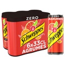 SCHWEPPES ZERO AGRUMES BOITE SLIM 6X33CL