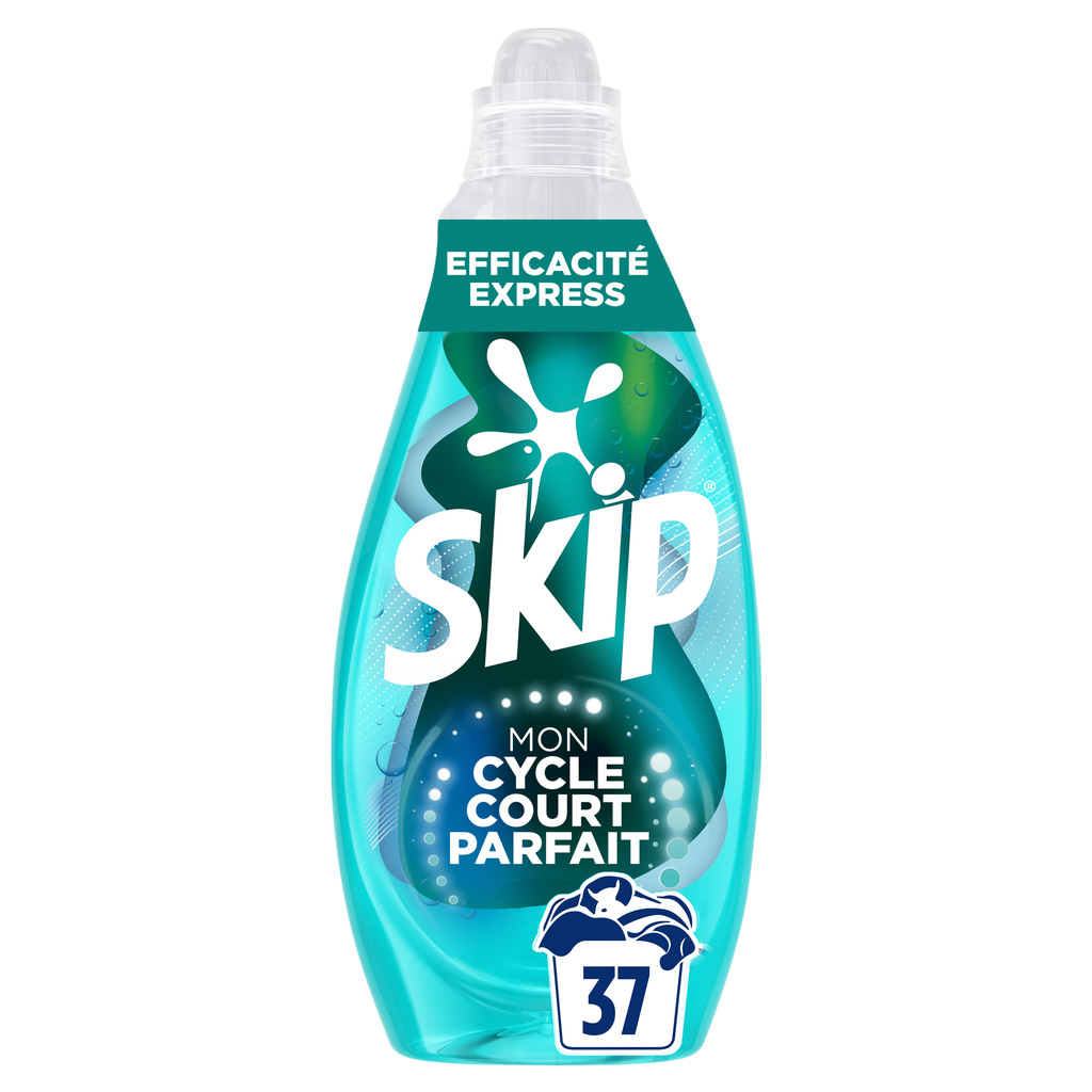 Skip Lessive Liquide Cycle Court Efficacité Express 37 Lavages