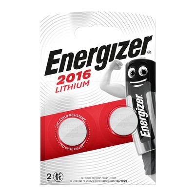 Energizer Piles Bouton Lithium CR2016 x2