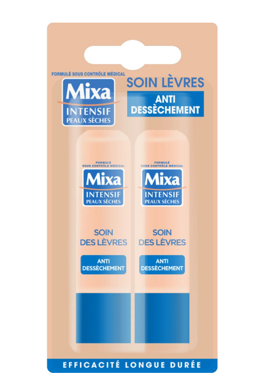 Mixa Stick Soin Lèvres Peaux Sèches Lot de 2