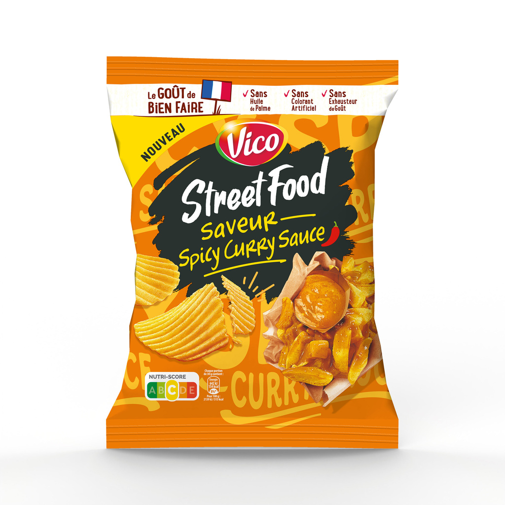 Chips Street Food Sauce Curry Épicée 120g