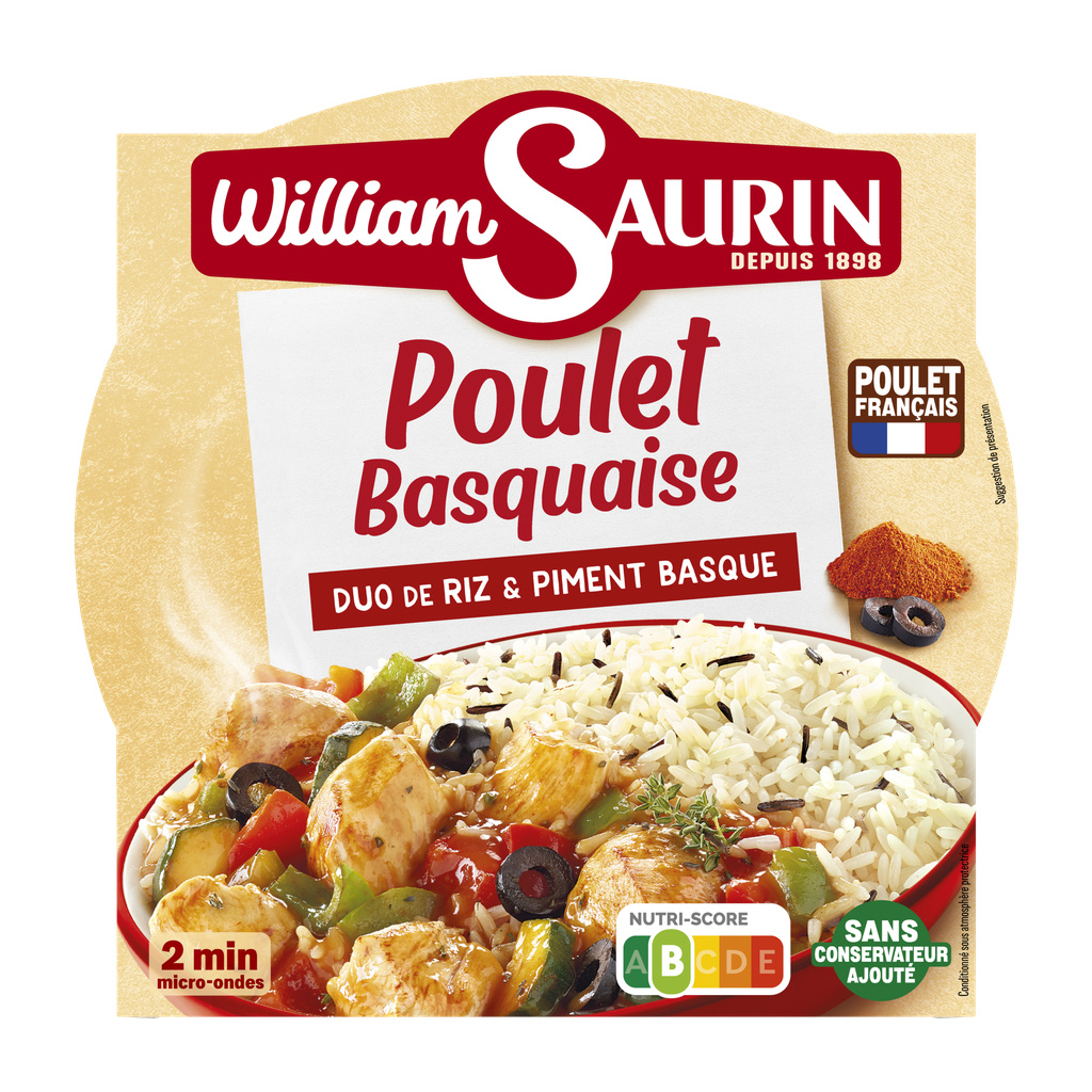 WILLIAM SAURIN - Poulet Basquaise Duo de Riz & Piment Basque 285g