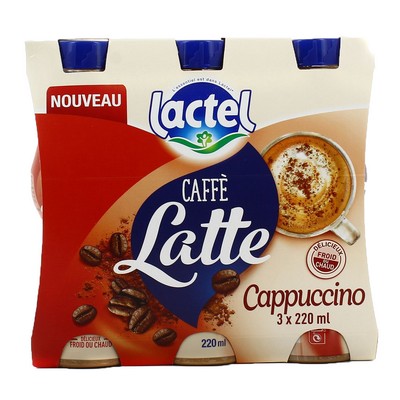 Caffè Latte Cappuccino Lactel bouteille 3x200ml