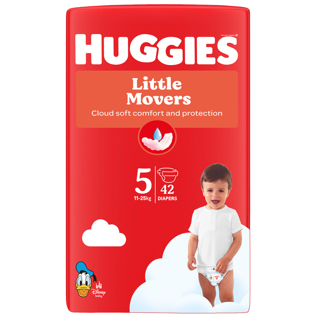 Couches Huggies Little Movers T5x42