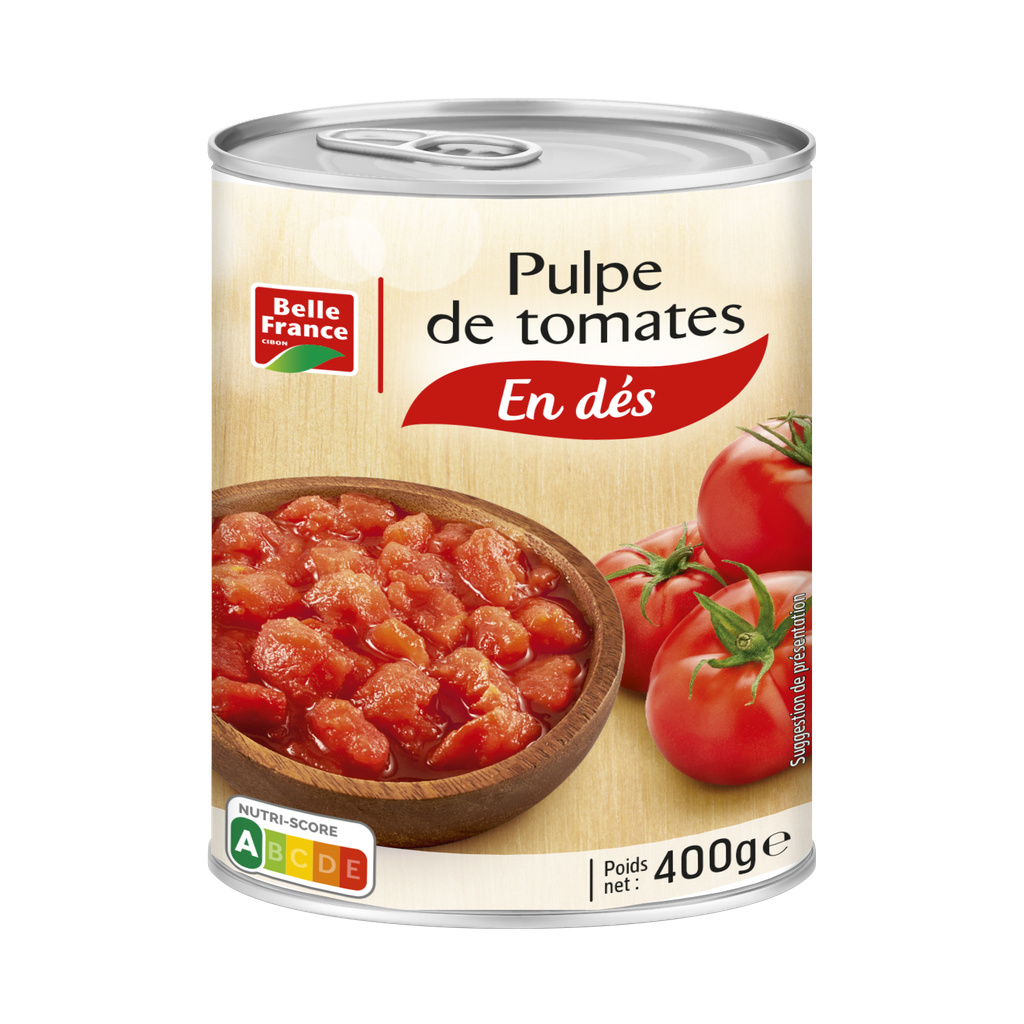 Tomates Pelées Concassées BF 400g