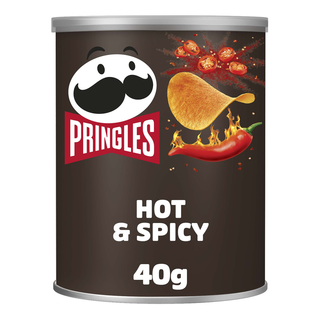Pringles Hot & Spicy Potato Crisps - 40g