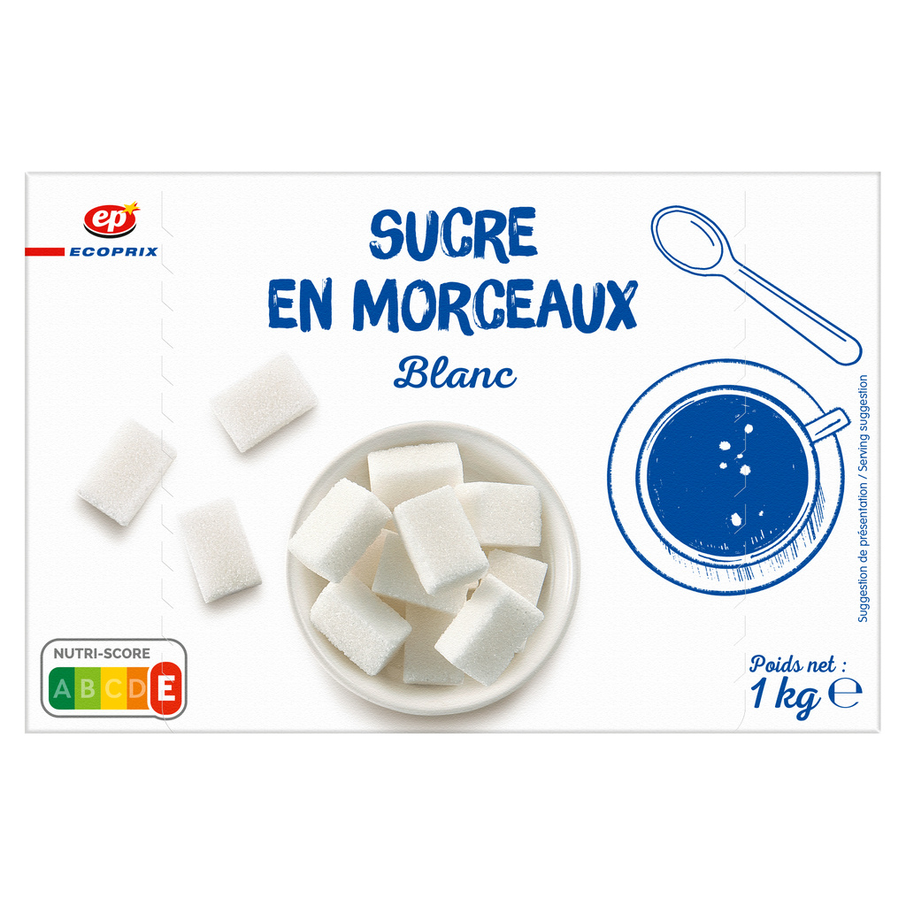 Sucre Blanc en Morceaux EP Boîte 1kg
