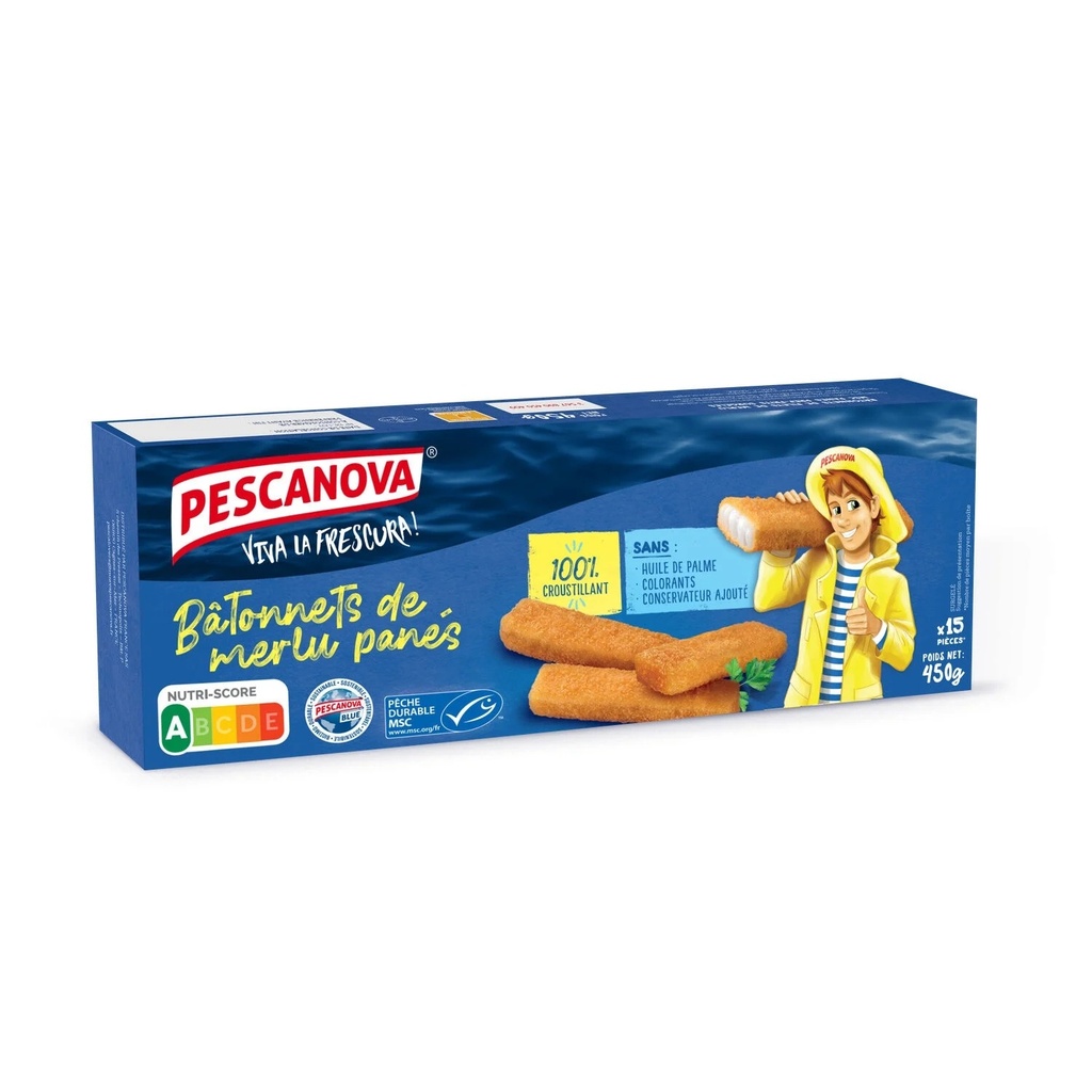 BATONNET MERLU PANE 450G