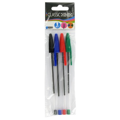 STYLOS BILLE ASSORT. X4