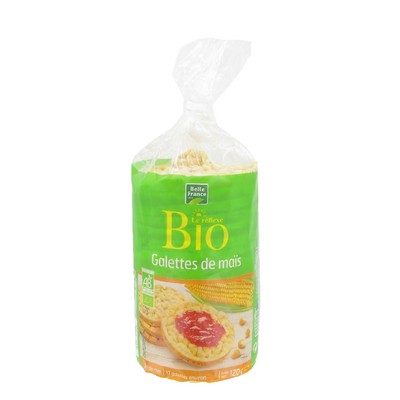 Organic Corn Cakes x17 Belle France 120g Bag