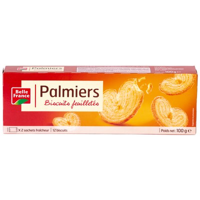 Puff Pastry Palmiers x12 Belle France 100g