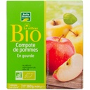 Compote de Pommes Nature Bio en Gourde Belle France 4 x 90g