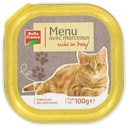 MENU CHAT RICHE EN BOEUF BF BARQUETTE 100 G