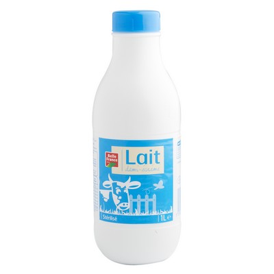 LAIT 1/2 ECREME STERILISE UHT BF BOUTEILLE 1 L