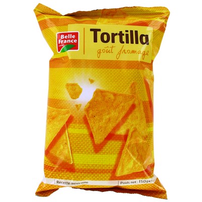 Cheese Flavored Tortilla Chips Belle France 150g Bag