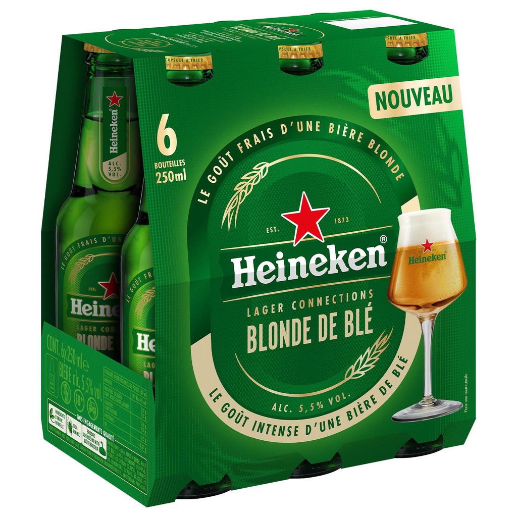 BLLE6X25 HEINEKEN BLD BLE