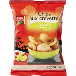 [011528] CHIPS AUX CREVETTES GOUT EPICE CITRON VERT 50G
