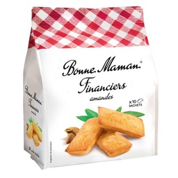 [004747] BONNE MAMAN - GÂTEAUX FINANCIERS AMANDES X10 INDIVIDUELS - LE PAQUET DE 250G