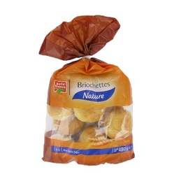 [034165] BRIOCHETTE RONDE NATURE MGV X 12 BF SACHET 480 G 