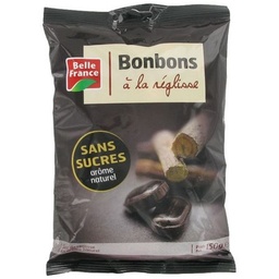 [107185] BONBON SANS SUCRE A LA REGLISSE BF SACHET 150 G
