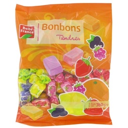 [107128] BONBON TENDRE AUX AROMES FRUITS BF SACHET 360 G