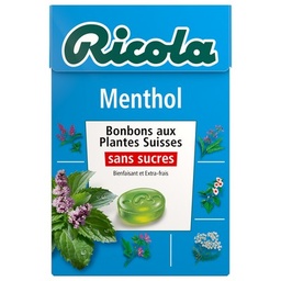 [113126] RICOLA sans sucres boîte de 50g Menthol Stévia