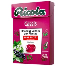 [120840] RICOLA sans sucres boîte de 50g Cassis Stévia