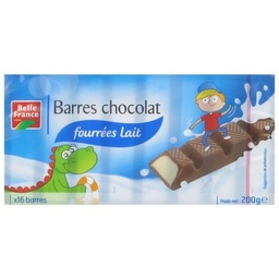[101642] BARRE FOUREE CHOCO AU LAIT X 16 BF ETUI FILM 200 G