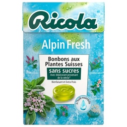 [120808] RICOLA sans sucres boîte de 50g Alpin Fresh Nouvelle Recette