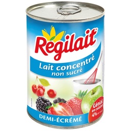[160242] Régilait, Lait concentré non sucré demi-écrémé boite 410g