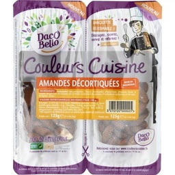 [193227] CASE OF SHELLED ALMONDS 125G DACO