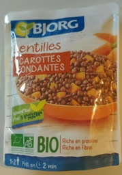[525329] BJOR Plat cuisine lentilles carottes 250g bio