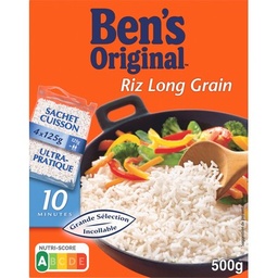 [187187] BEN'S ORIGINAL Riz Sachet Cuisson Long Grain 10mn 500g (4x125g)