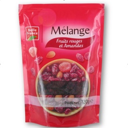 [049189] MELANGE FRUITS ROUGES ET AMANDES BF 120 G