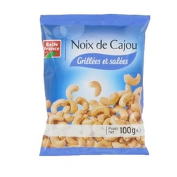 [048967] BAG OF INDIAN SALT CASHEW NUTS 100G BF