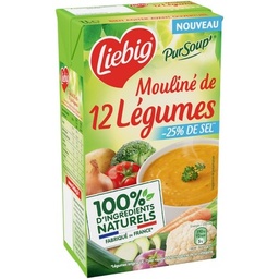 [219444] PUREED 12-VEGETABLE SOUP 1L -25SALT LIEBIG